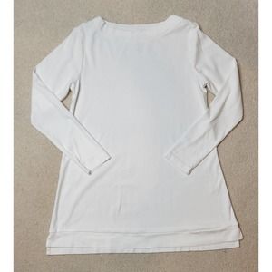 J.Jill Perfect Pima Boat Neck Long-Sleeve Tunic Medium White